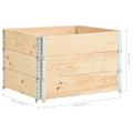vidaXL Paletové nástavce 3 ks 100x100 cm borovicový masív