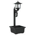 vidaXL Stĺpová lampa s kvetináčom Čierna 29 x 28 x 74 cm ABS a PP