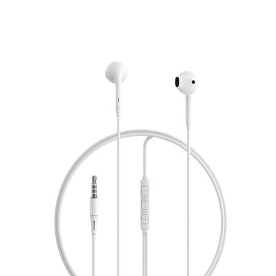 Drôtové slúchadlá Devia Kintone A3 jack 3,5 mm biele