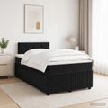 vidaXL Posteľ boxspring s matracom Čierna 120 x 200 cm Zamat