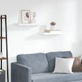 vidaXL Plávajúce nástenné police 2 ks, biele 60x23,5x3,8 cm, MDF
