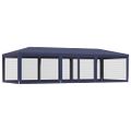 vidaXL Párty stan s 8 sieťkovanými bočnými stenami modrý 9x4 m HDPE