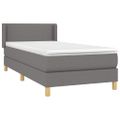 vidaXL Boxspring posteľ s matracom tmavosivá 90x190 cm látka