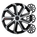 Poklice Evo 15" čierno-strieborná sada 4ks COLOR BOX
