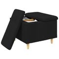 vidaXL Ottoman s Úložným Priestorom Čierny 60 x 60 x 45 cm látka