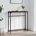 vidaXL Konzolový stolík dymový dub 75x19,5x75 cm kompozitné drevo