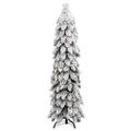 vidaXL Umelý osvetlený vianočný stromček s 60 LED a snehom 120 cm