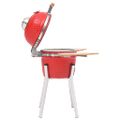 vidaXL Kamado gril s udiarňou keramika 33 cm