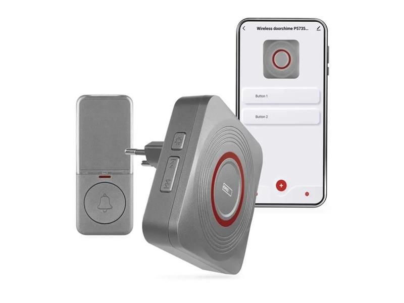GoSmart domový bezdrôtový zvonček P5735SS do zásuvky s WiFi
