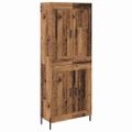 vidaXL Highboard 2 ks Staré drevo 69,5 x 34 x 180 cm Kompozitné drevo