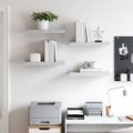 vidaXL Plávajúce nástenné police 4 ks betónové sivé 50x23,5x3,8 cm MDF