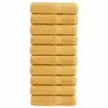 vidaXL Prémiové osušky SOLUND 10 ks zlaté 100x150 cm 600 g/m2