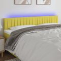 vidaXL Čelo postele s LED zelené 180x5x78/88 cm látka