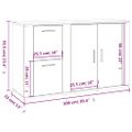 vidaXL Komoda sivá sonoma 100x33x59,5 cm spracované drevo