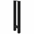 vidaXL Nohy konzolového stolíka, čierne, 2 ks, 28 x (72-73) cm, oceľové