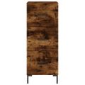 vidaXL Vysoká skrinka dymový dub 34,5x34x180 cm spracované drevo
