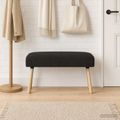 vidaXL lavička Jednofarebný Čierna 80 x 40 x 46 cm Bouclé