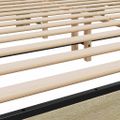 vidaXL Posteľný rám dub sonoma 200x200 cm kompozitné drevo a kov