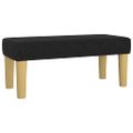 vidaXL Posteľný rám boxspring s matracom čierny 90x190 cm látka
