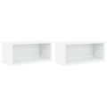 vidaXL Roh na skladovanie CD 2 ks Biela 40 x 17 x 17 cm