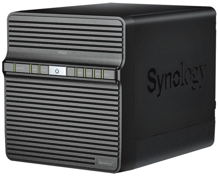 Synology DS423 DiskStation Sietové úložisko NAS, 4× 2,5"/3,5" SATA III, quad-core 1,7 GHz, 2 GB DDR4, 2× GbE LAN, 2× USB 3.0
