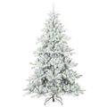 vidaXL Umelý Sklápací Vianočný Stromček Biela 240 cm PVC a oceľ