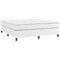 vidaXL Posteľný rám s boxspringom biely 160x200 cm umelá koža