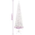 vidaXL Úzky vianočný stromček biely 120 cm