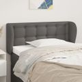 vidaXL Čelo postele so záhybmi sivé 83x23x78/88 cm umelá koža