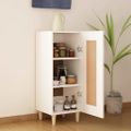 vidaXL Komoda biela 34,5x34x90 cm spracované drevo