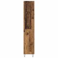 vidaXL Highboard Staré drevo 69,5 x 34 x 180 cm Kompozitné drevo