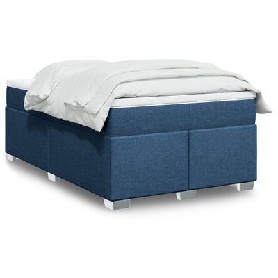 vidaXL Boxspring posteľ s matracom modrá 120x200 cm látka