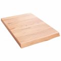 vidaXL Kúpeľňová doska bledohnedá 40x60x(2-4) cm ošetrený masív