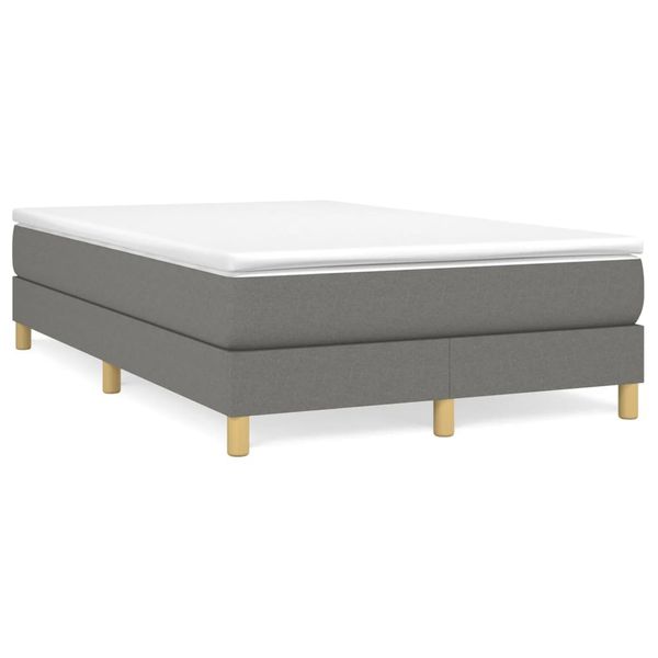 vidaXL Boxspring posteľ s matracom, tmavosivá 120x190 cm, látka