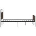 vidaXL Posteľný rám bez matraca 140x190 cm hnedý dub kompozitné drevo