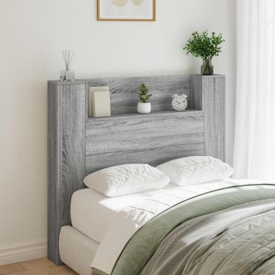 vidaXL Čelo postele s LED osvetlením Sivý Sonoma Kompozitné drevo