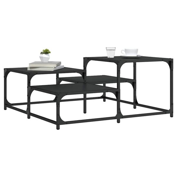vidaXL Konferenčný stolík čierny 87,5x87,5x40 cm kompozitné drevo