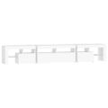 vidaXL TV skrinka s LED svetlami biela 230x36,5x40 cm