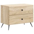 vidaXL Nočný stolík Dub sonoma 62 x 34,5 x 47,5 cm Kompozitné drevo