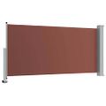 vidaXL Zaťahovacia bočná markíza na terasu 120x300 cm, hnedá