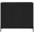 vidaXL Komoda čierna 90x34x80 cm kompozitné drevo