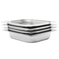 vidaXL Gastronádoby 4 ks, GN 1/2, 65 mm, nehrdzavejúca oceľ