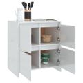 vidaXL Komody 2 ks lesklé biele 70x41x75 cm drevotrieska