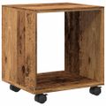 vidaXL Skrinka na kolieskach staré drevo 37x33x42,5cm kompozitné drevo