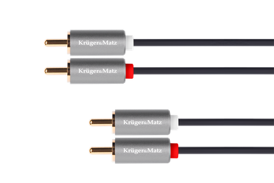 Kabel 2x CINCH - 2x CINCH 1m  KM1213 Kruger&Matz Basic