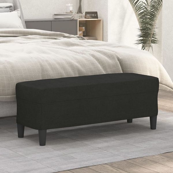 vidaXL Lavička čierna 100x35x41 cm látka