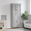 vidaXL Vysoká skrinka sivý dub sonoma 69,5x34x180 cm spracované drevo