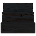 vidaXL Schody pre domáce zvieratá čierne 40x37,5x35cm masívna borovica