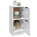 vidaXL Komody 2 ks lesklé biele 30x30x70 cm spracované drevo