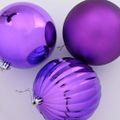 vidaXL Vianočná guľa sada XL 15 ks Fialová Ø 10 cm Plast